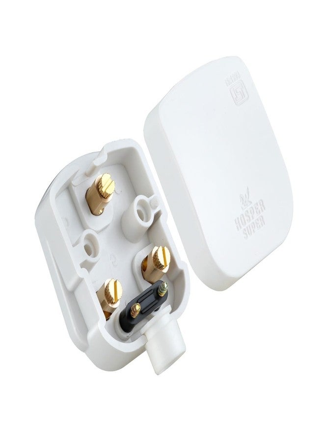 HOSPER - Plug Top 16A, 3 Pin ISI Certified - Heavy Brass Parts & Have Longer Durablity,Elegent Design Pack of 2 - Image 3